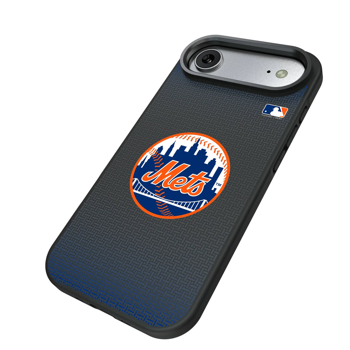 New York Mets Linen iPhone Bump Phone Case for Apple iPhone - Isometric View#Device_iPhone Air
