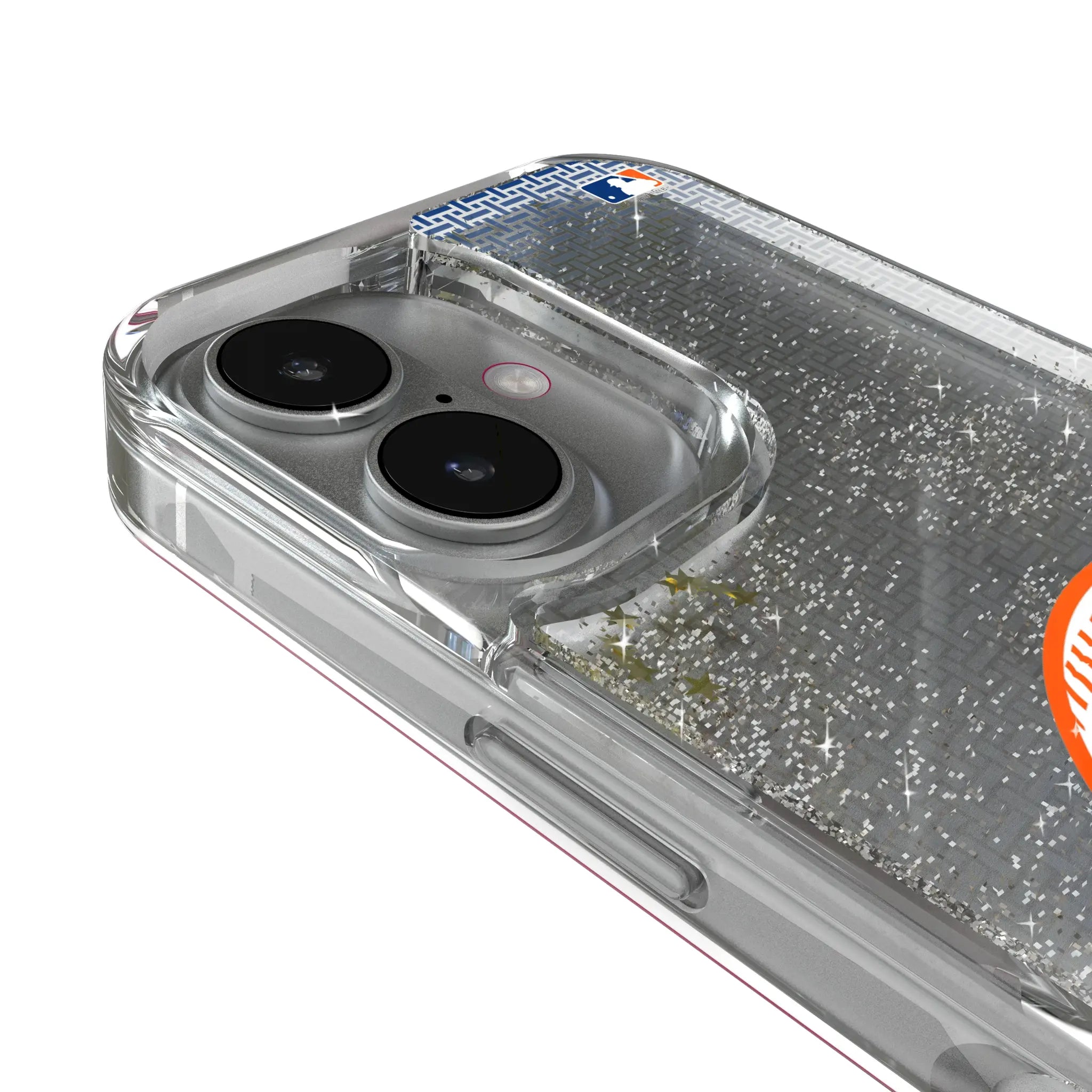 New York Mets Linen iPhone Glitter Phone Case for Apple iPhone - Detail