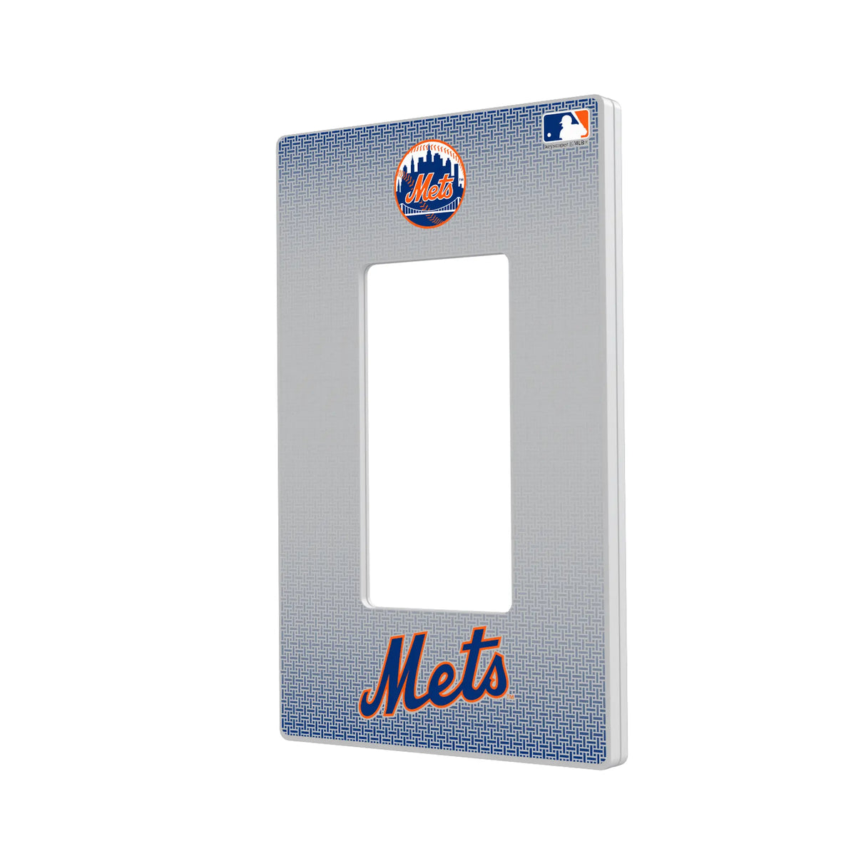 New York Mets Linen Hidden-Screw Light Switch Plate#Style_Single Rocker