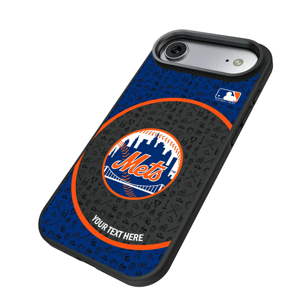 New York Mets Personalized Circle iPhone Bump Phone Case for Apple iPhone - Isometric View#Device_iPhone Air