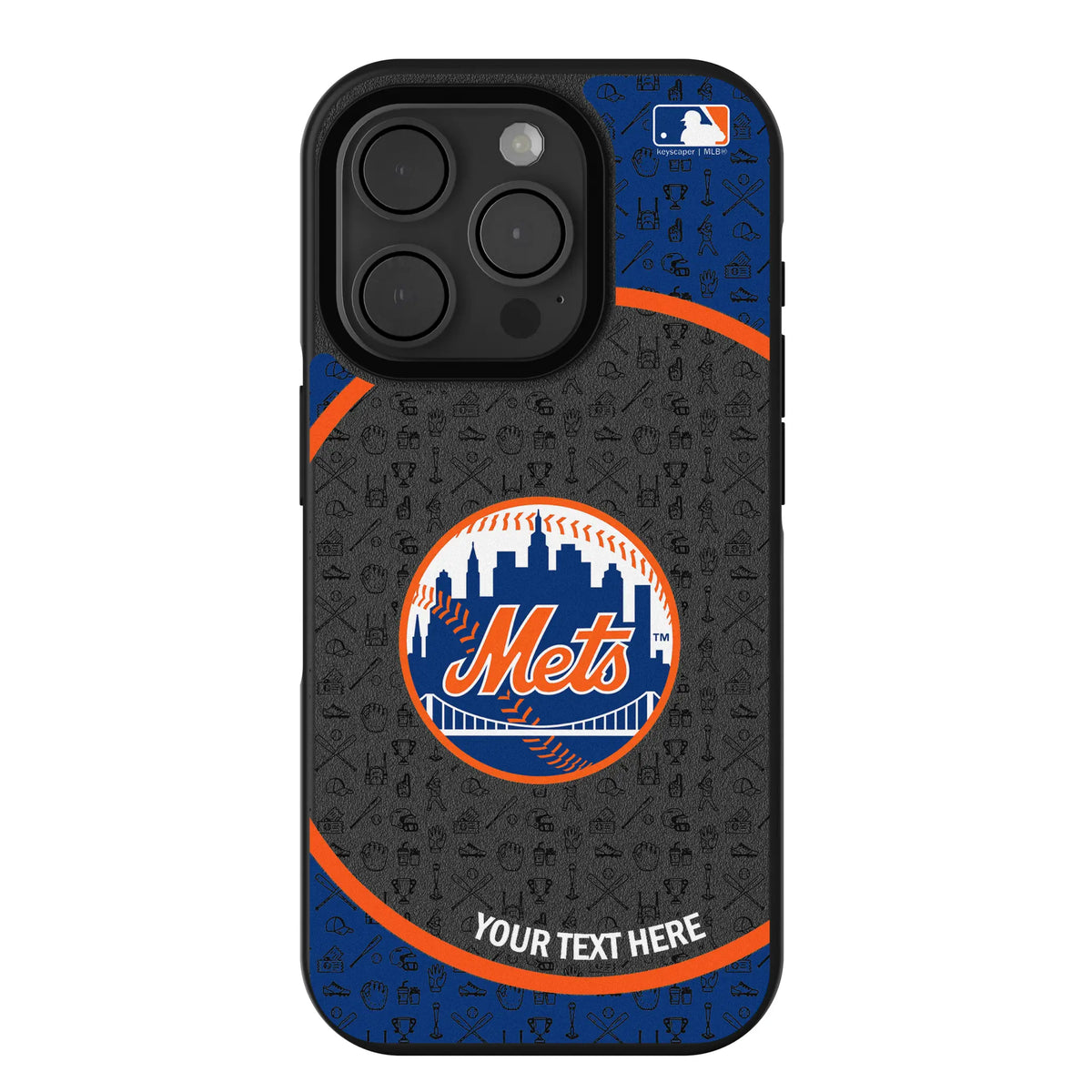 New York Mets Personalized Circle iPhone Bump Phone Case for Apple iPhone