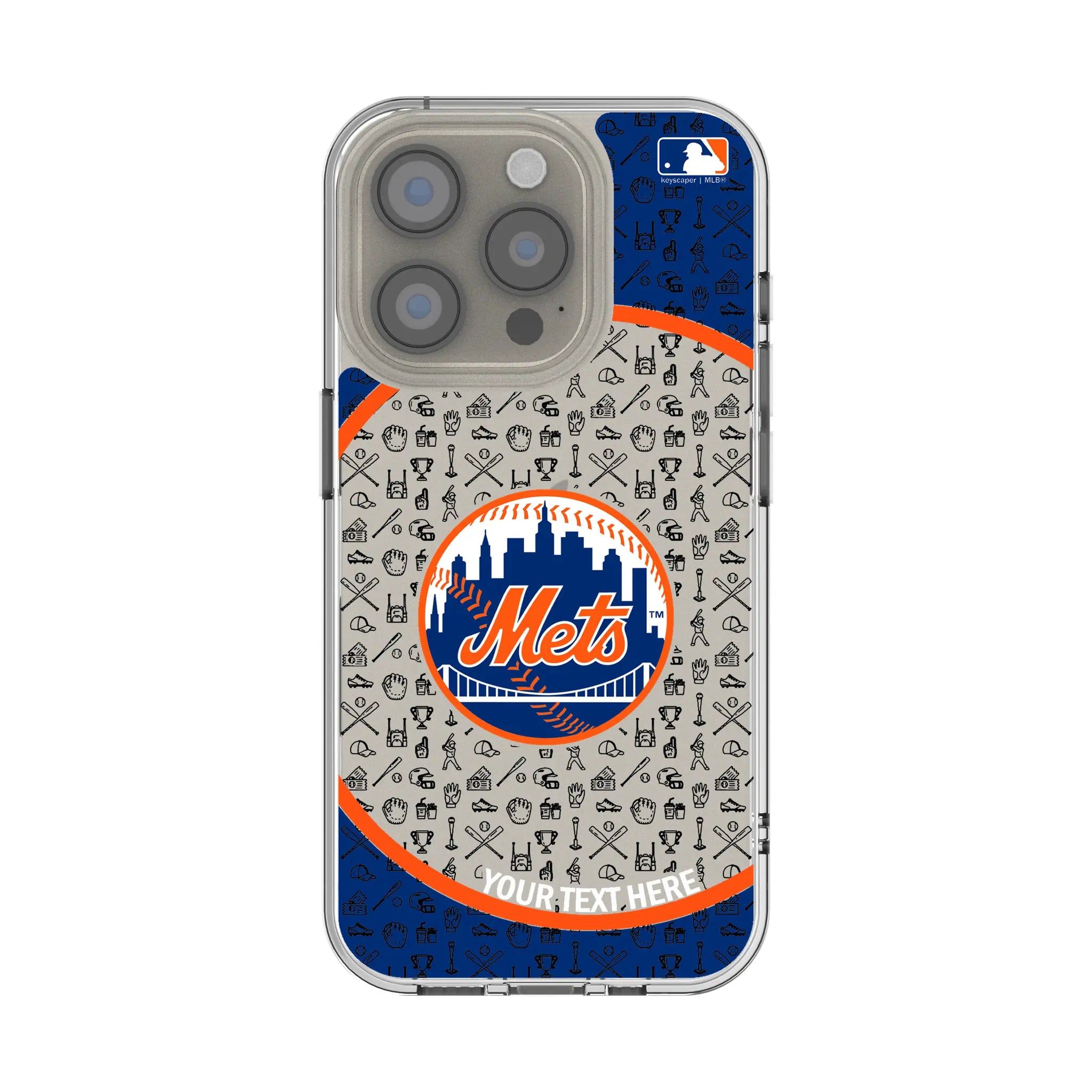 New York Mets Personalized Circle iPhone Clear Phone Case for Apple iPhone