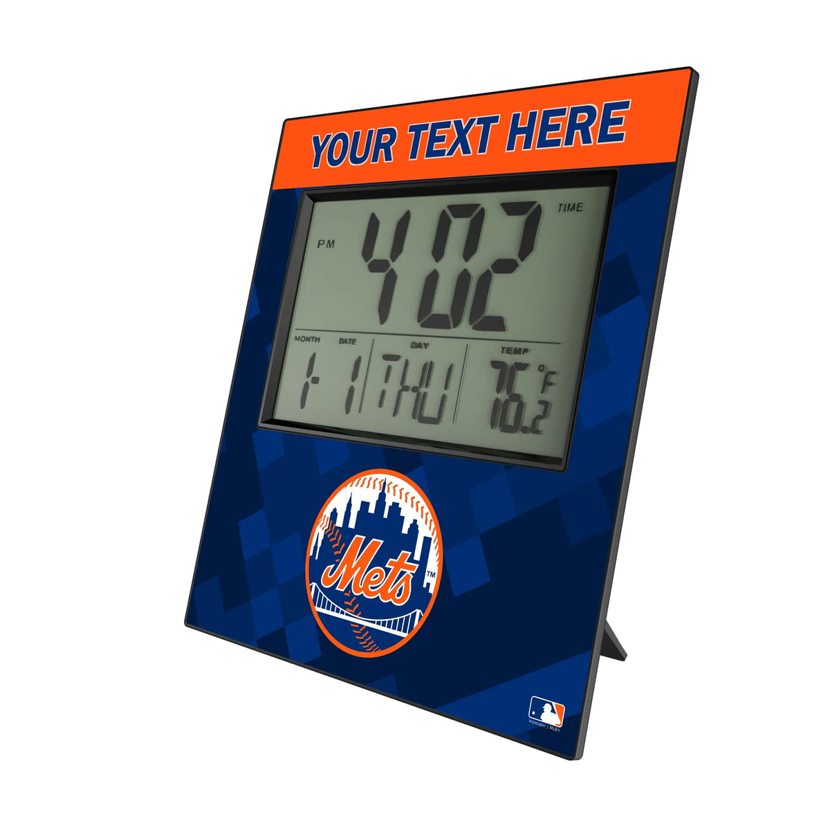 New York Mets Personalized Color Block Wall Clock
