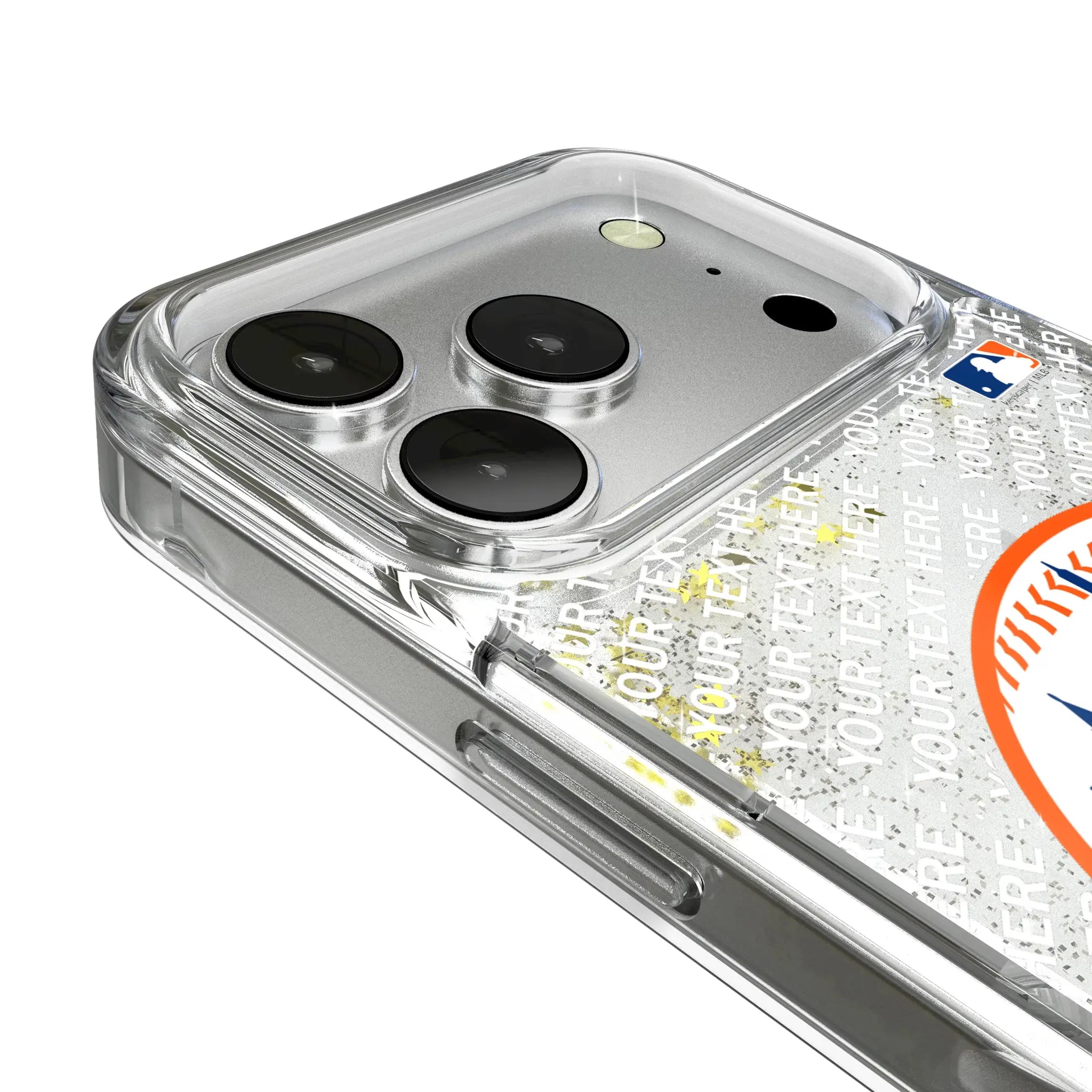 New York Mets Personalized EndZone Plus iPhone Glitter Phone Case for Apple iPhone - Detail