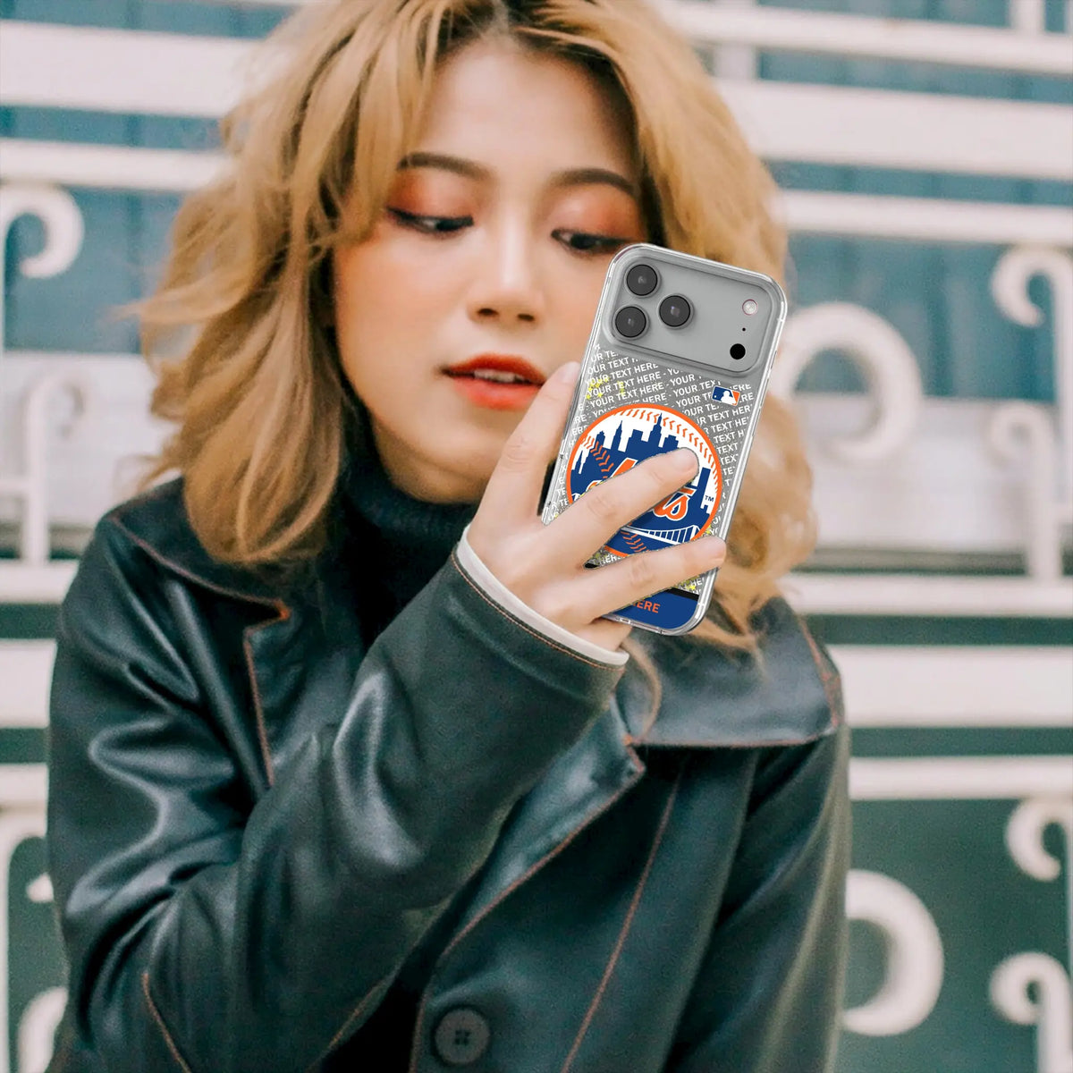 New York Mets Personalized EndZone Plus iPhone Glitter Phone Case for Apple iPhone - Lifestyle#Device_iPhone 18 Pro Max