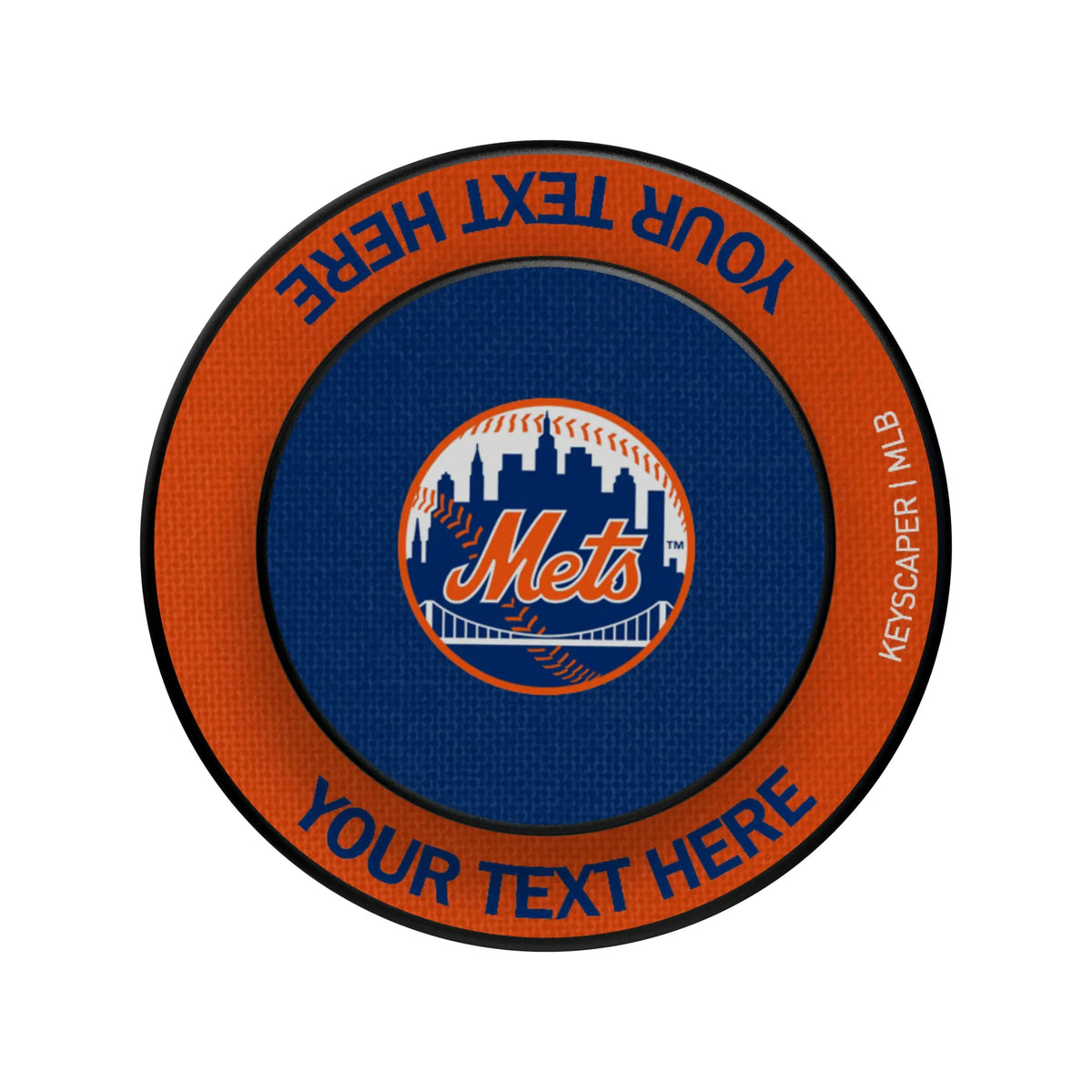New York Mets Personalized Endzone Solid Popsockets Round Magnetic