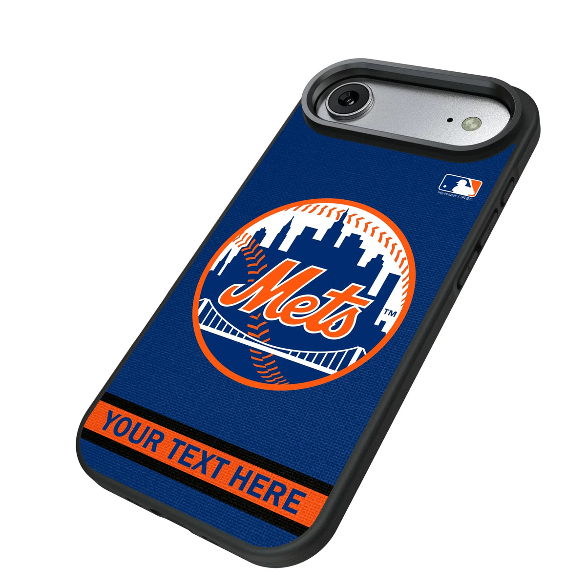 New York Mets Personalized Stripe iPhone Bump Phone Case for Apple iPhone - Isometric View#Device_iPhone Air