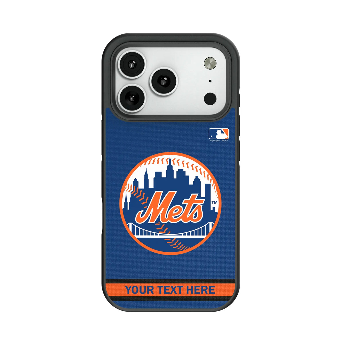 New York Mets Personalized Stripe Bump Phone Case for Apple iPhone