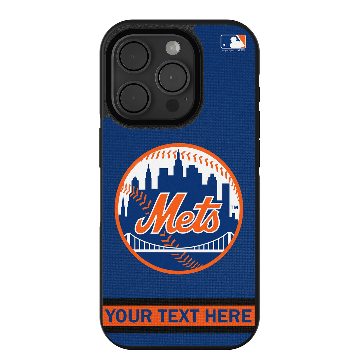 New York Mets Personalized Stripe iPhone Bump Phone Case for Apple iPhone