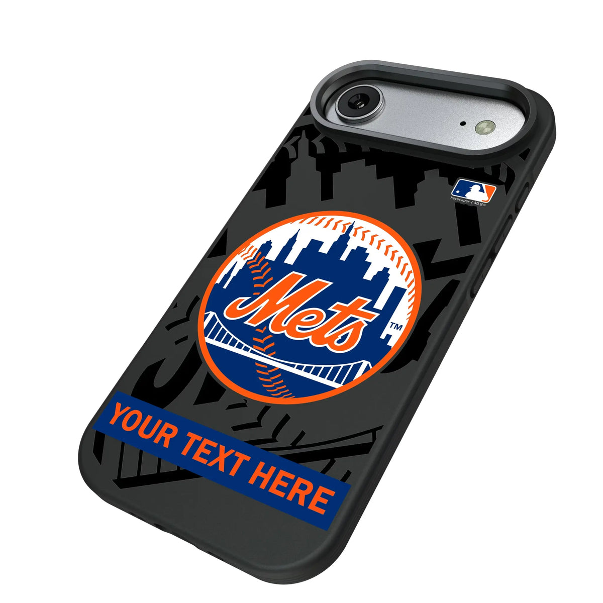 New York Mets Personalized Tilt iPhone Bump Phone Case for Apple iPhone - Isometric View#Device_iPhone Air