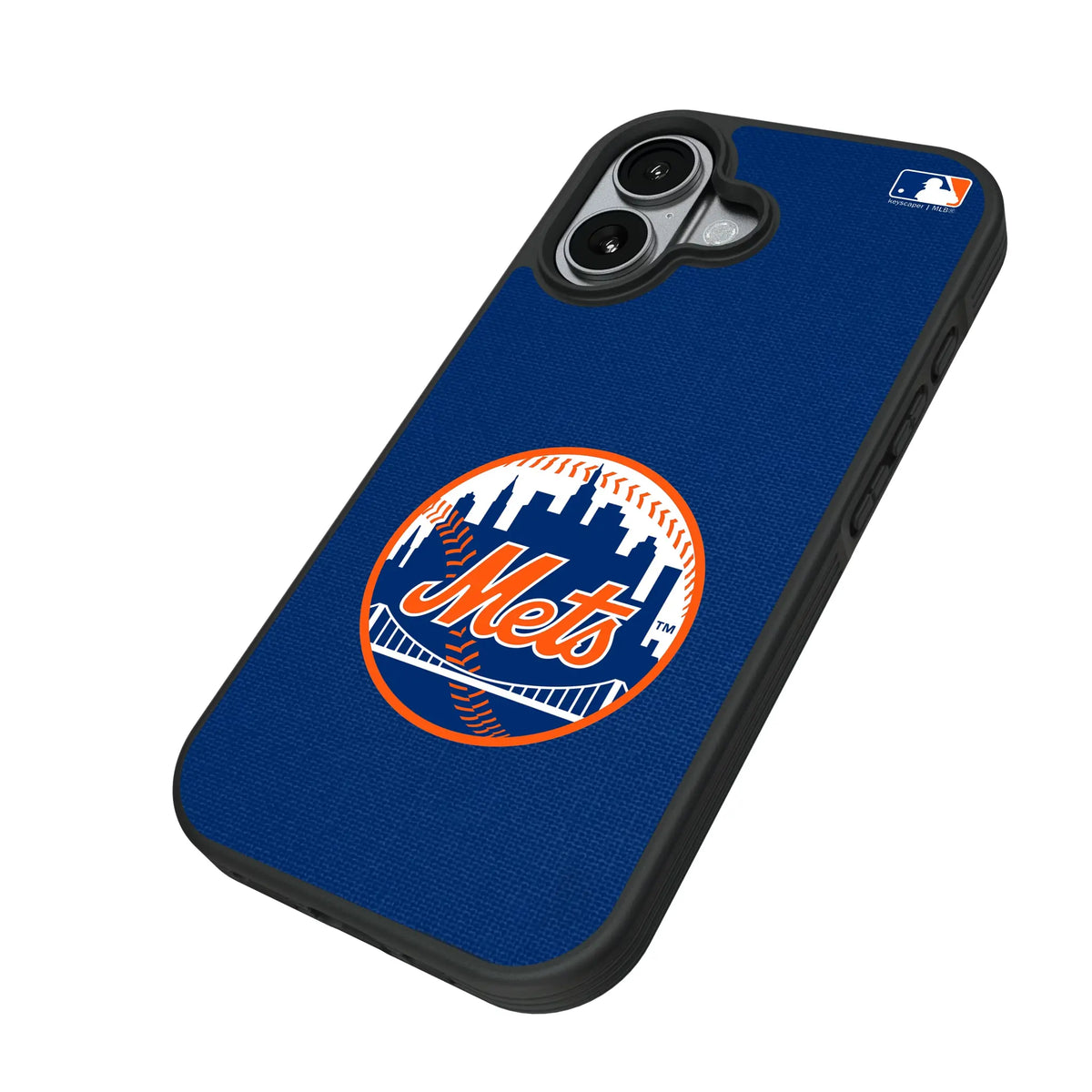 New York Mets Solid iPhone Bump Phone Case for Apple iPhone - Isometric View#Device_iPhone 17