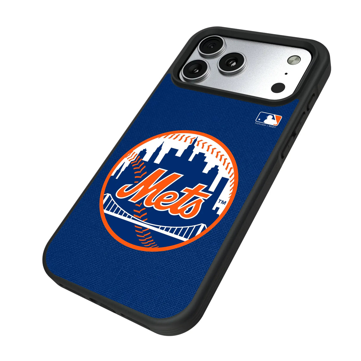 New York Mets Solid iPhone Bump Phone Case for Apple iPhone - Isometric View#Device_iPhone 17 Pro Max