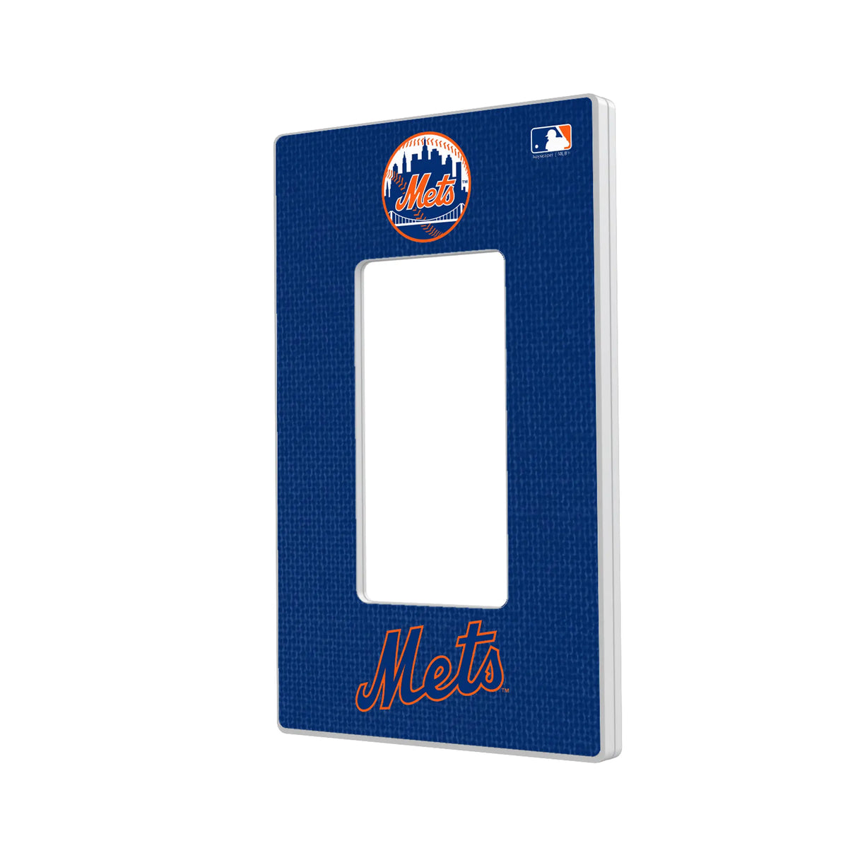 New York Mets Solid Hidden-Screw Light Switch Plate#Style_Single Rocker