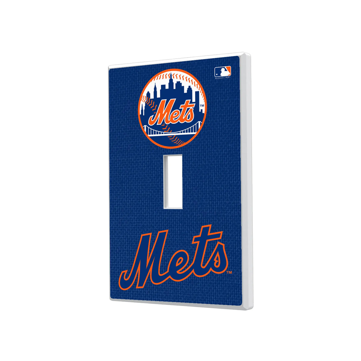 New York Mets Solid Hidden-Screw Light Switch Plate#Style_Single Toggle