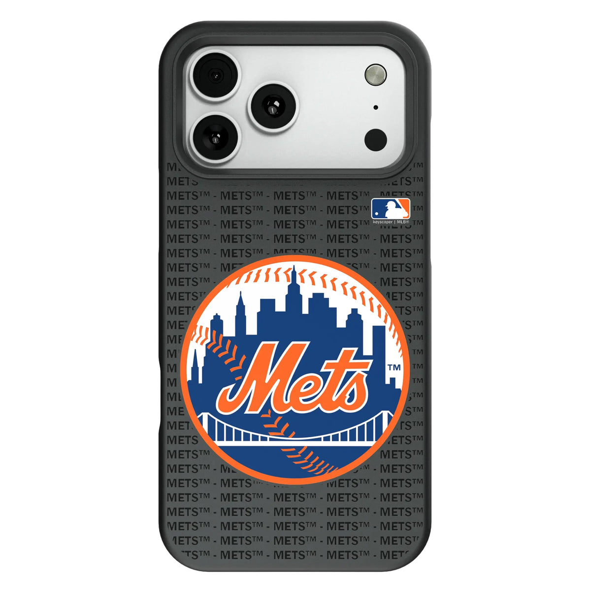 New York Mets Text Backdrop Bump Phone Case for Apple iPhone