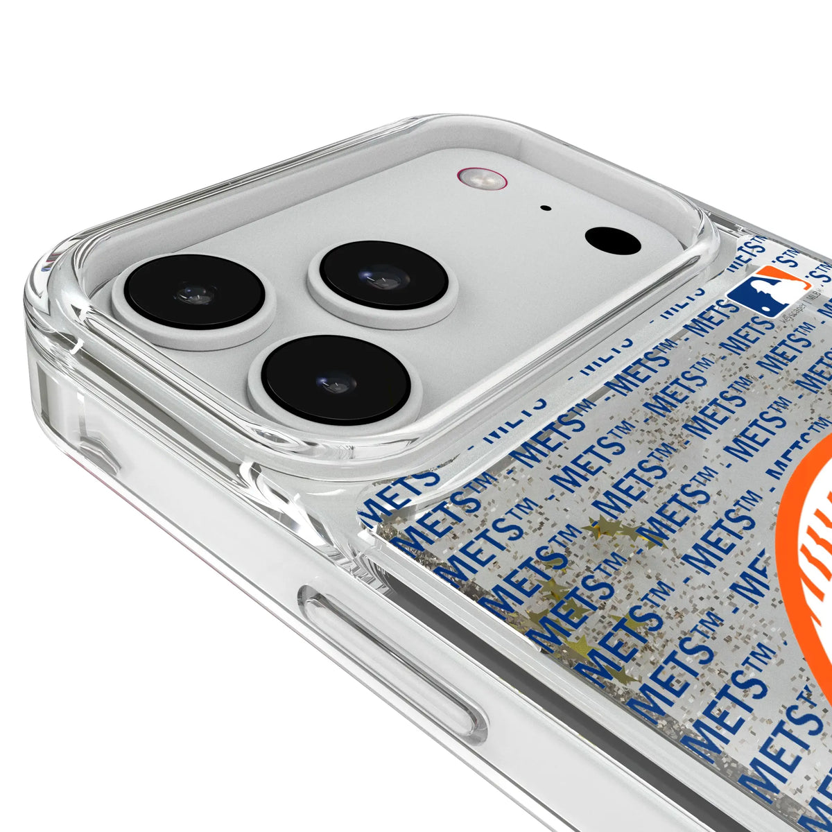 New York Mets Text Backdrop iPhone Glitter Phone Case for Apple iPhone - Detail#Device_iPhone 18 Pro Max