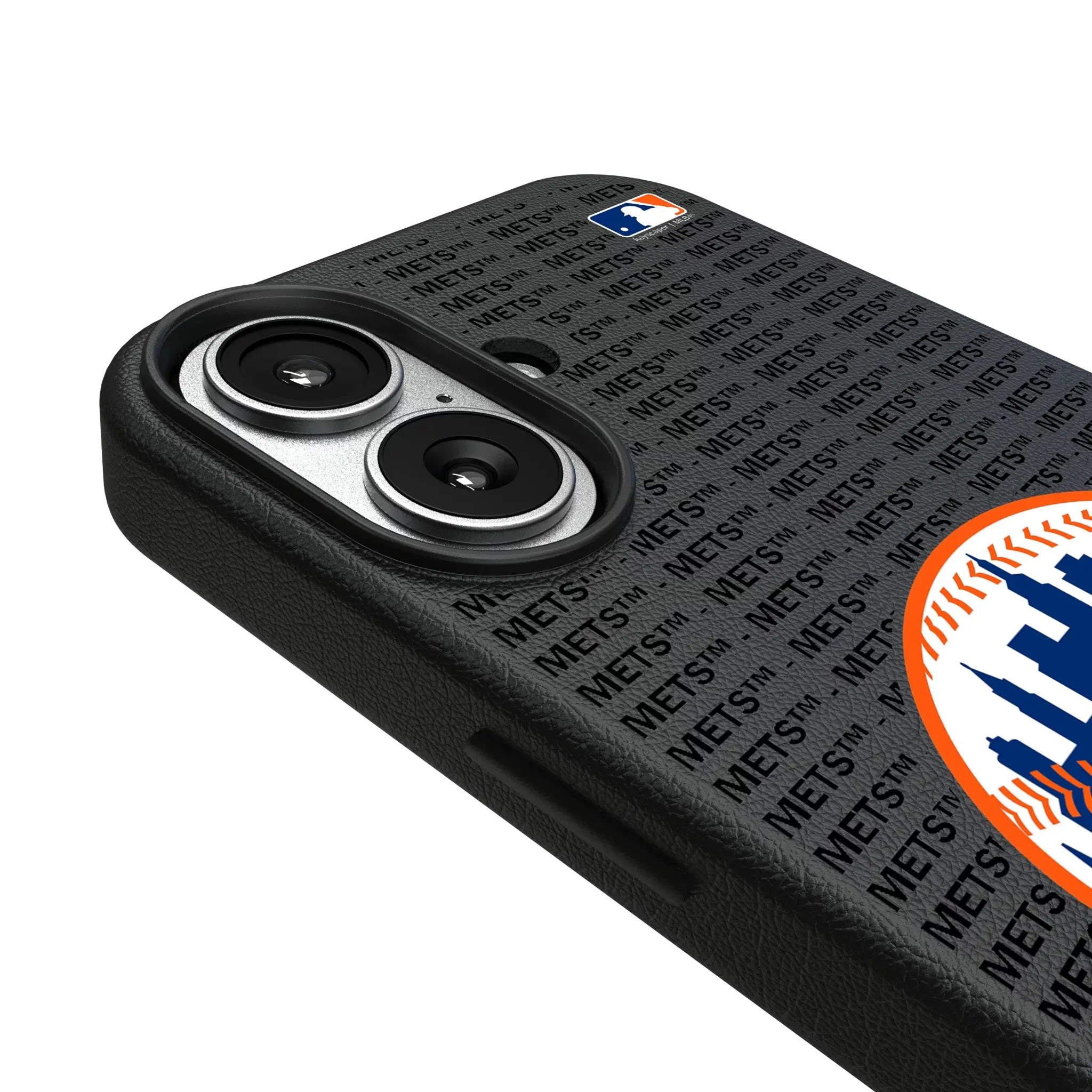 New York Mets Text Backdrop iPhone MagSafe Compatible Phone Case for Apple iPhone - Detail#Device_iPhone 17