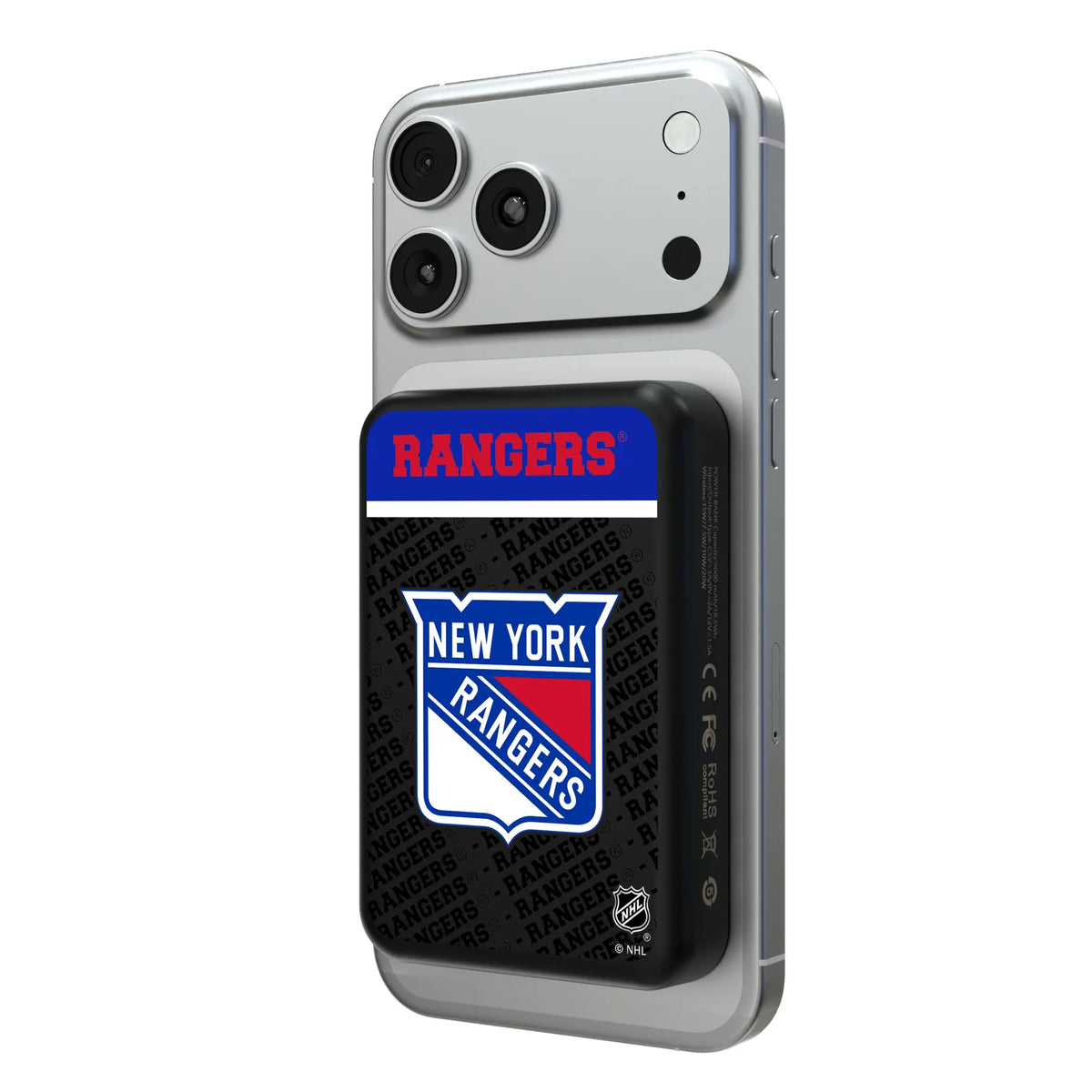 New York Rangers Endzone Plus Wireless Mag Power Bank