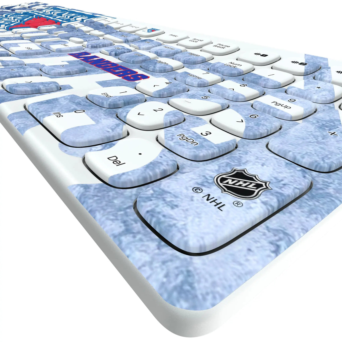 New York Rangers Ice Tilt KKB605 Curved Wireless Keyboard - Detail