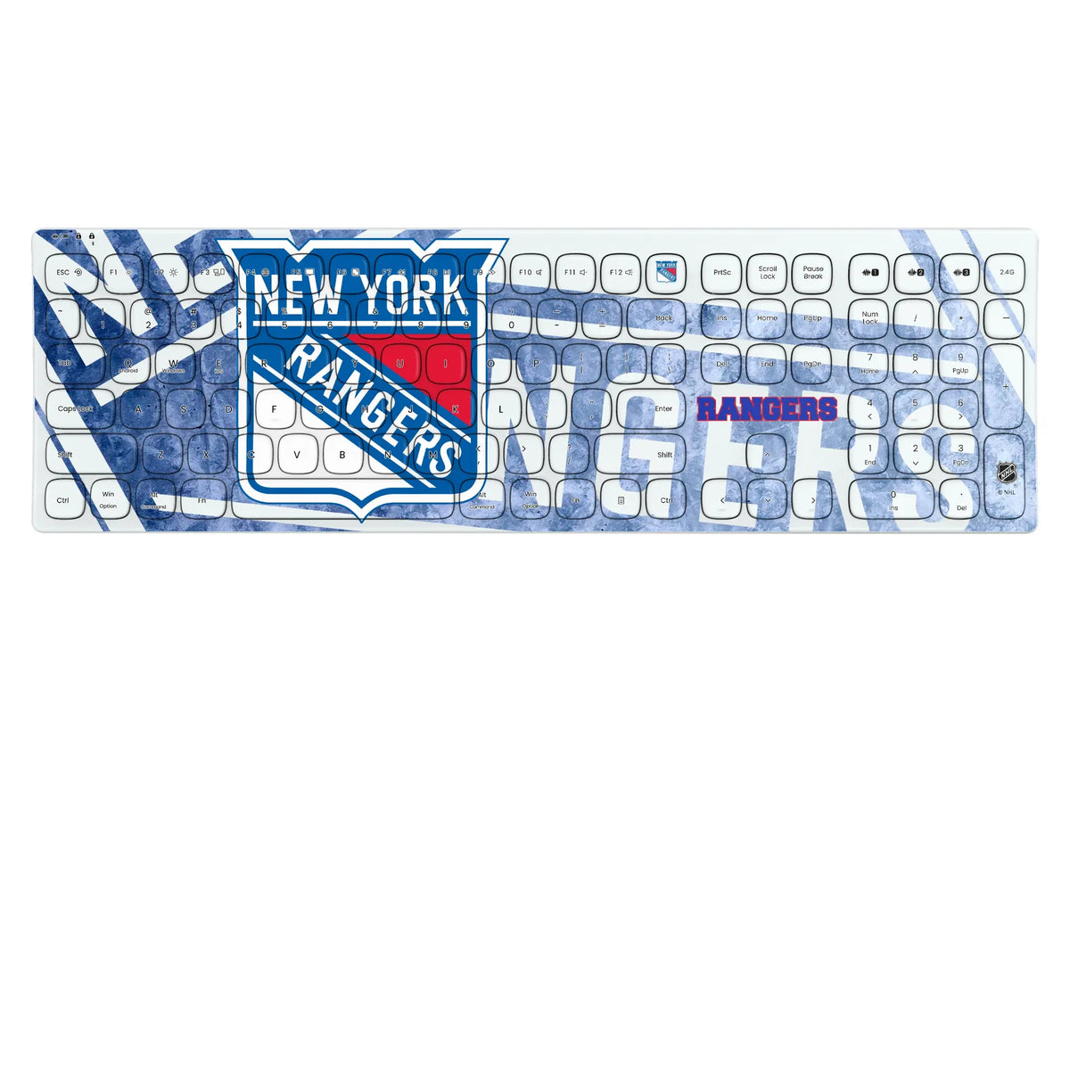 New York Rangers Ice Tilt KKB605 Curved Wireless Keyboard