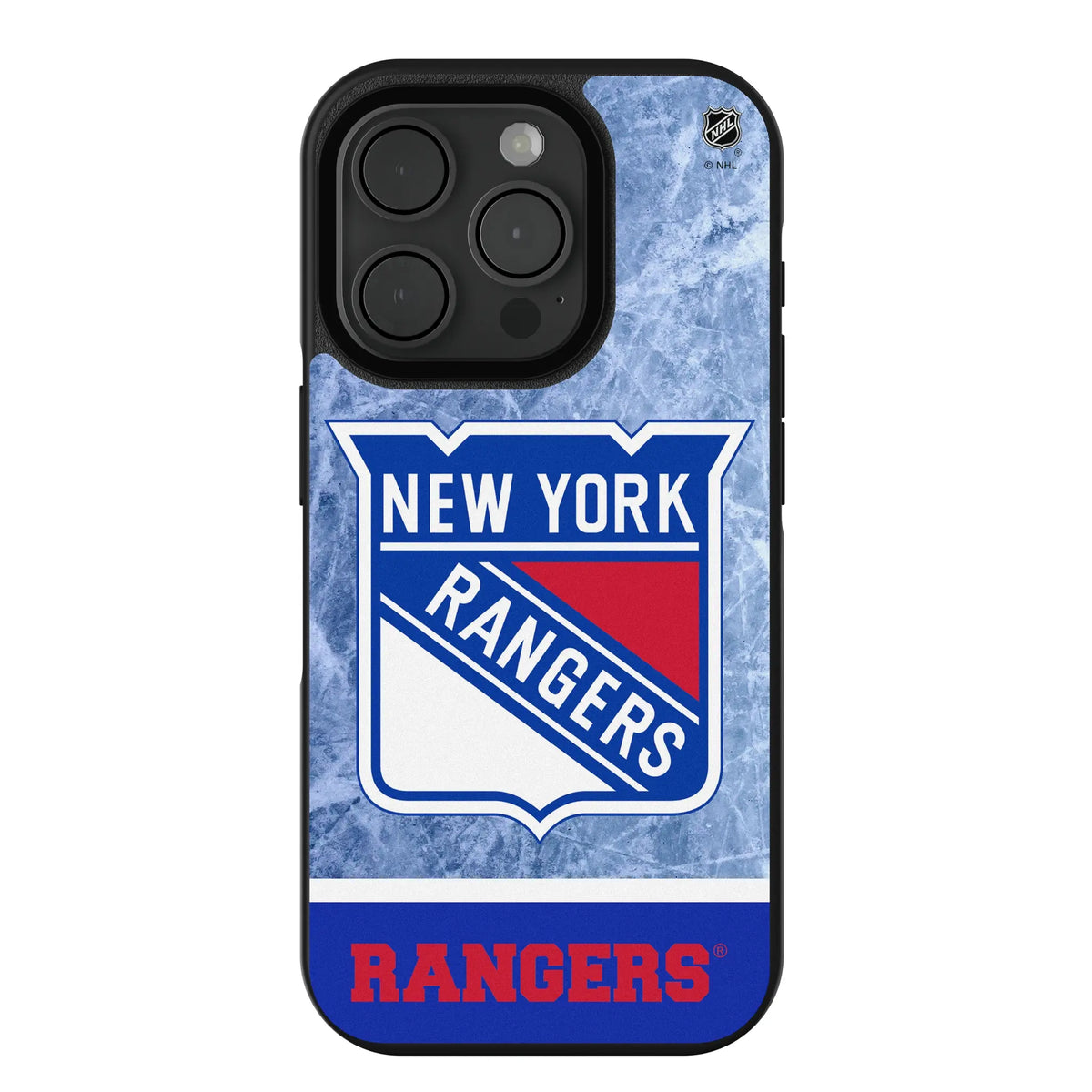 New York Rangers Ice Wordmark iPhone Bump Phone Case for Apple iPhone#Device_iPhone 15 Pro