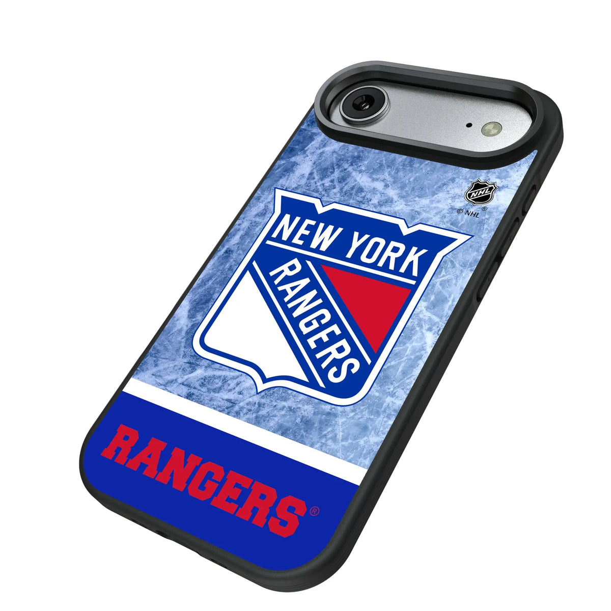 New York Rangers Ice Wordmark iPhone Bump Phone Case for Apple iPhone - Isometric View#Device_iPhone Air