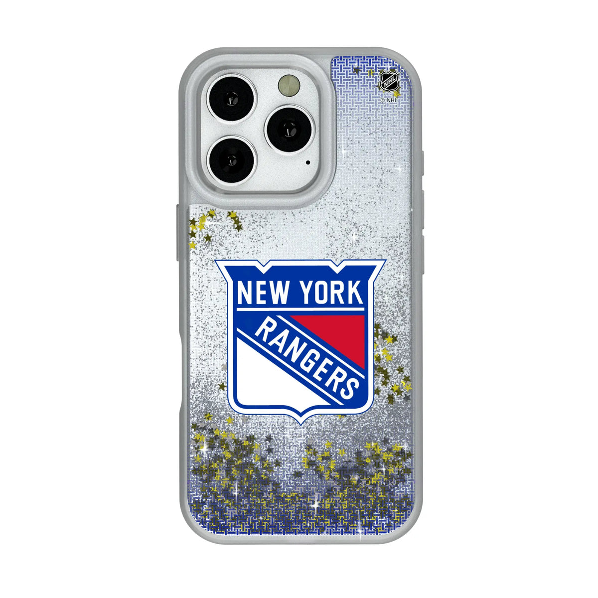 New York Rangers Linen iPhone Glitter Phone Case for Apple iPhone#Device_iPhone 16 Pro