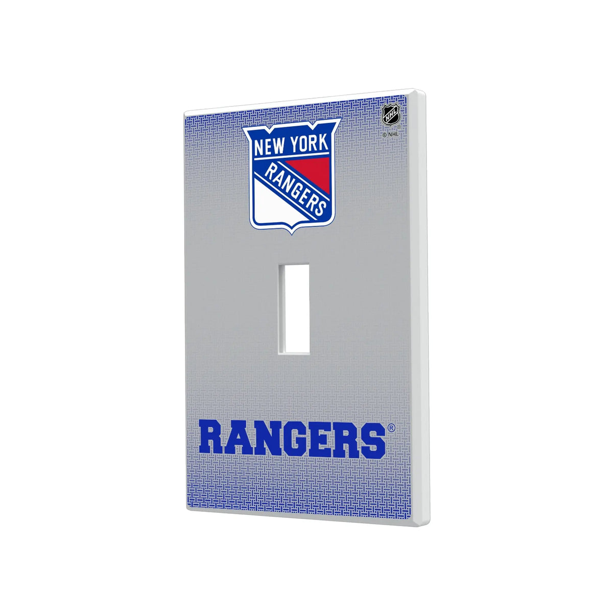 New York Rangers Linen Hidden-Screw Light Switch Plate#Style_Single Toggle