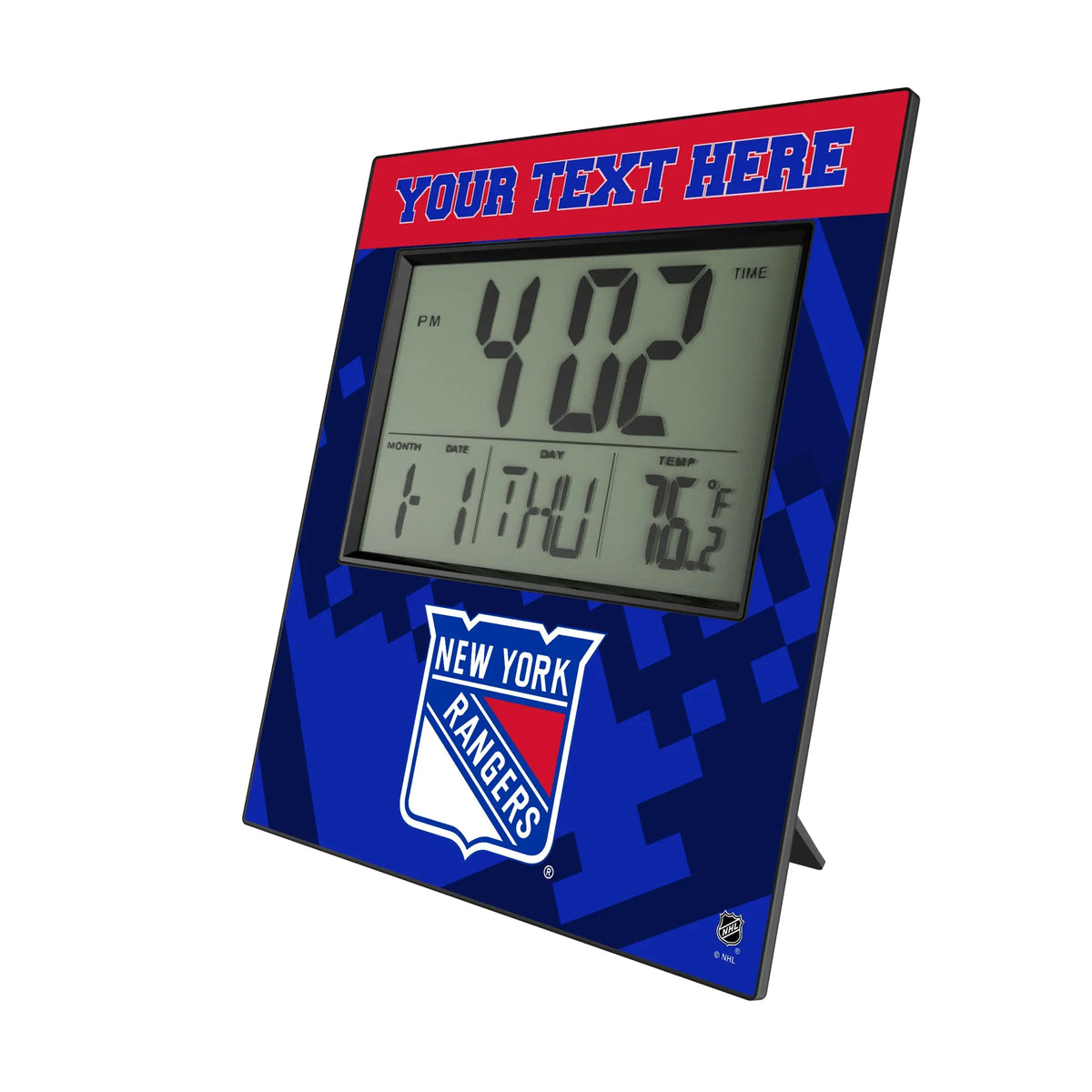 New York Rangers Personalized Color Block Wall Clock