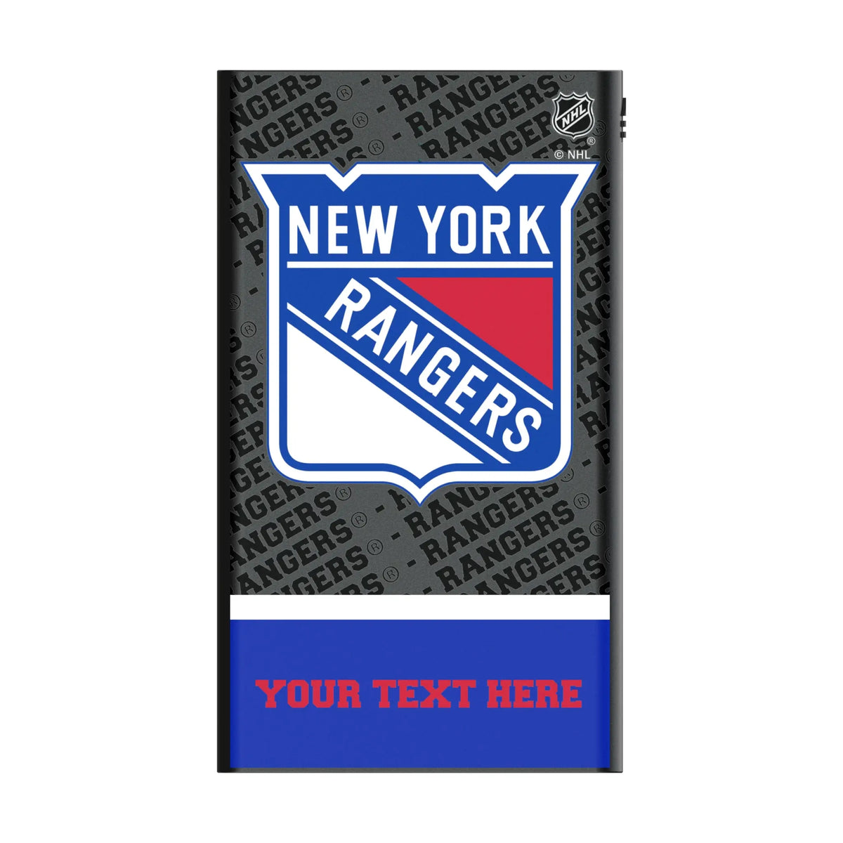 New York Rangers Personalized EndZone Plus 5000mAh Flat Power Bank