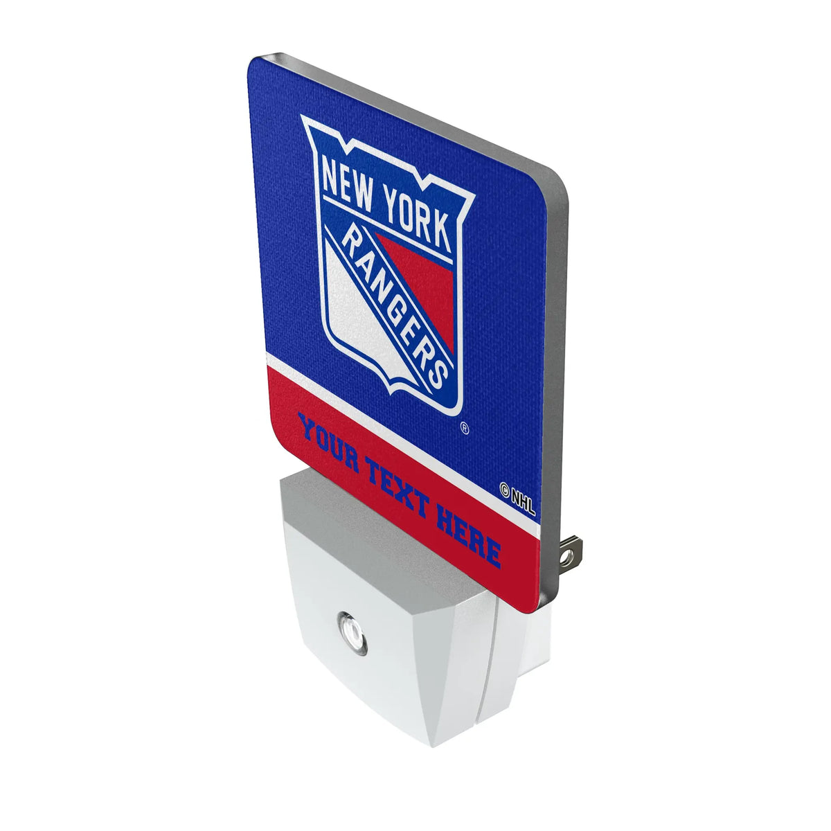 New York Rangers Personalized Endzone Solid Night Light 2-Pack - Isometric View