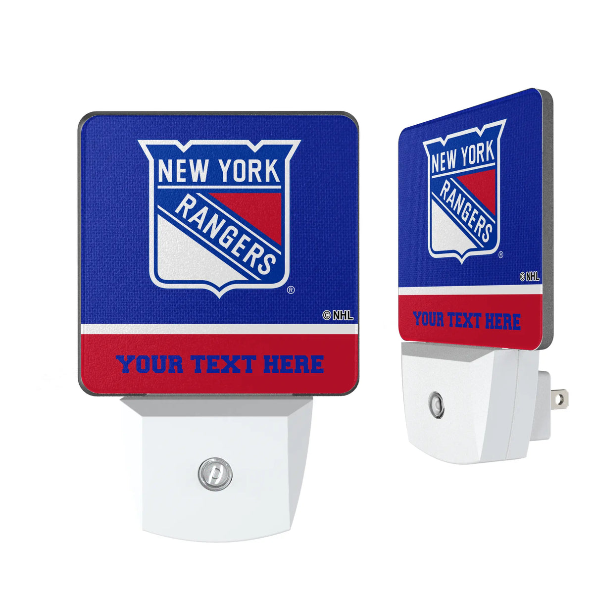 New York Rangers Personalized Endzone Solid Night Light 2-Pack
