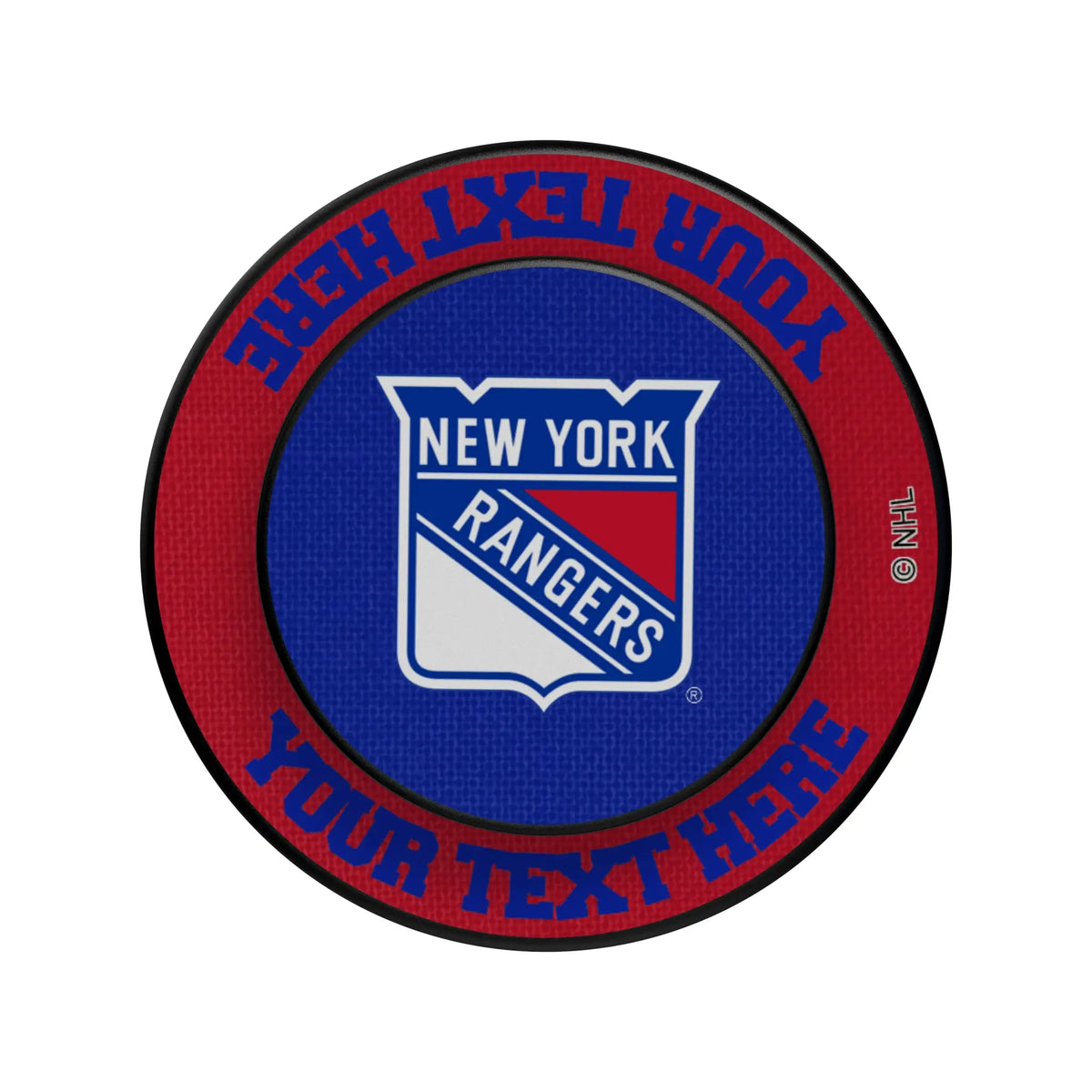 New York Rangers Personalized Endzone Solid Popsockets Round Magnetic