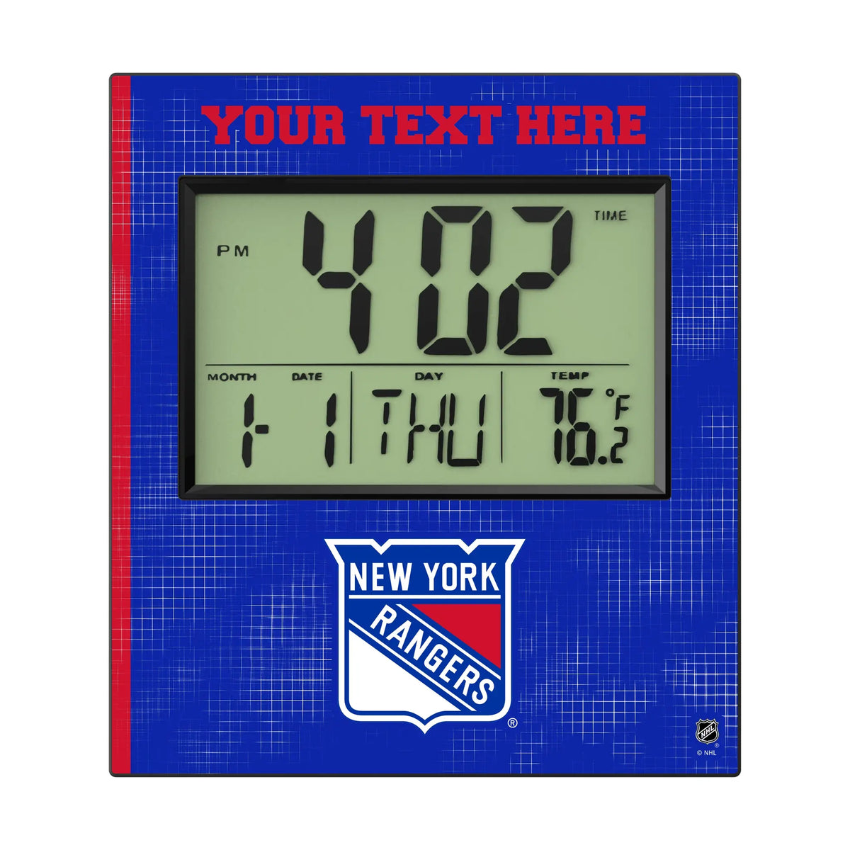 New York Rangers Personalized Hatch Wall Clock