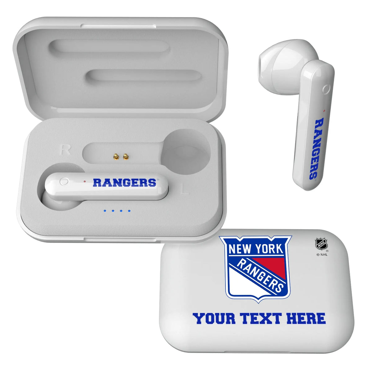 New York Rangers Personalized Insignia Wireless TWS Earbuds