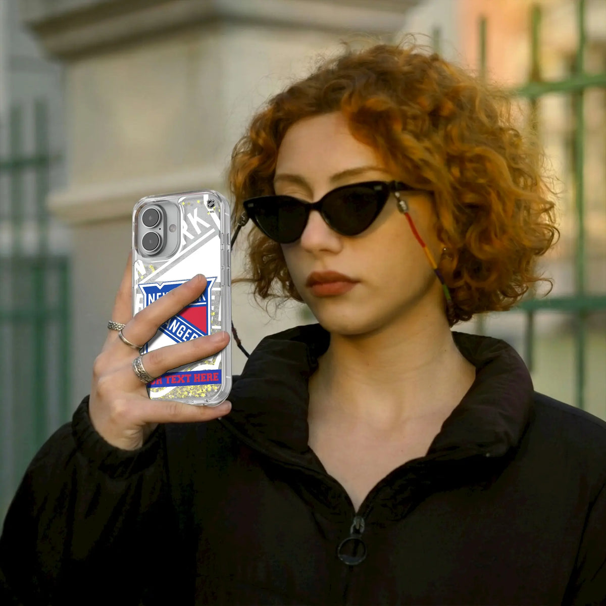 New York Rangers Personalized Tilt iPhone Glitter Phone Case for Apple iPhone - Lifestyle#Device_iPhone 17