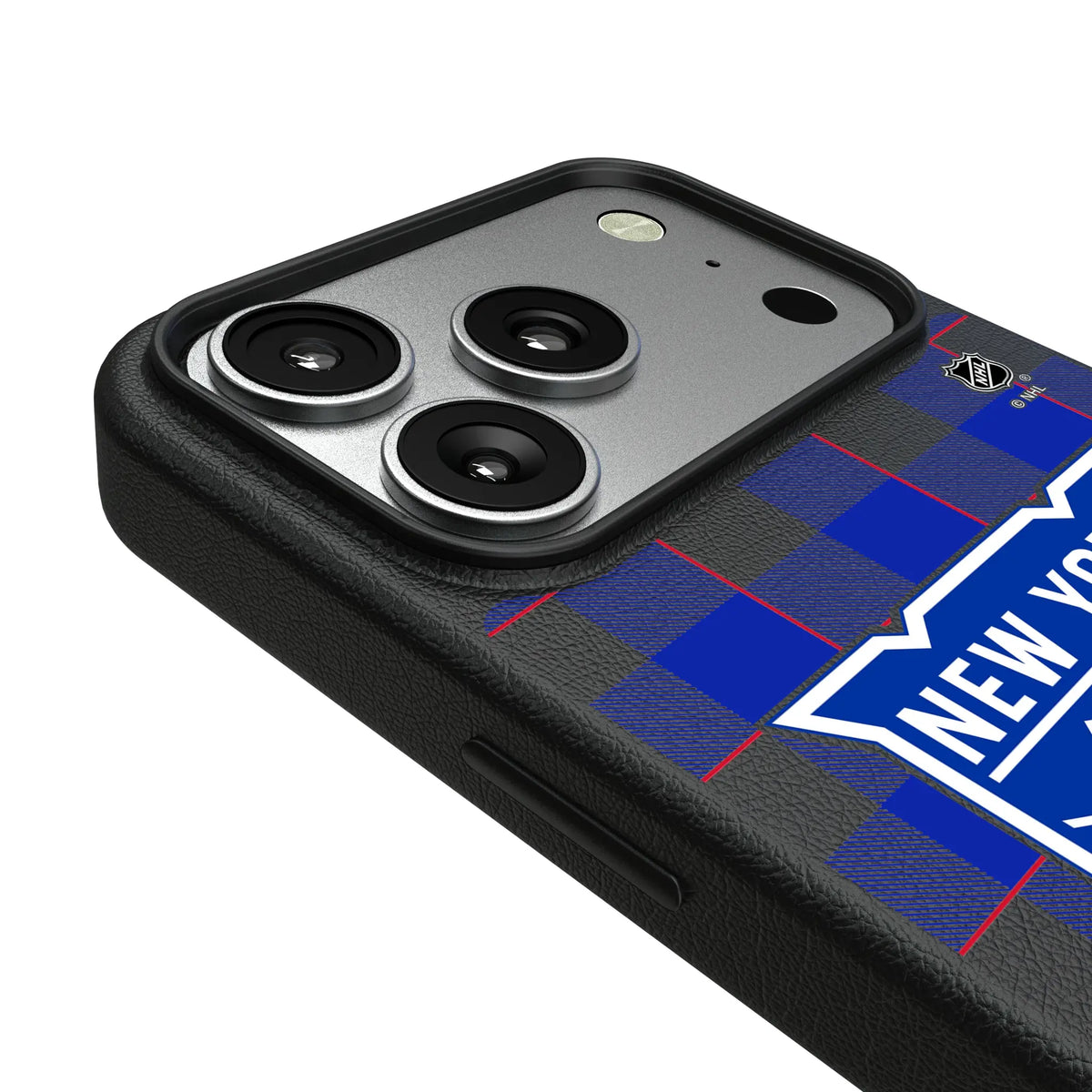 New York Rangers Plaid iPhone MagSafe Compatible Phone Case for Apple iPhone - Detail#Device_iPhone 17 Pro