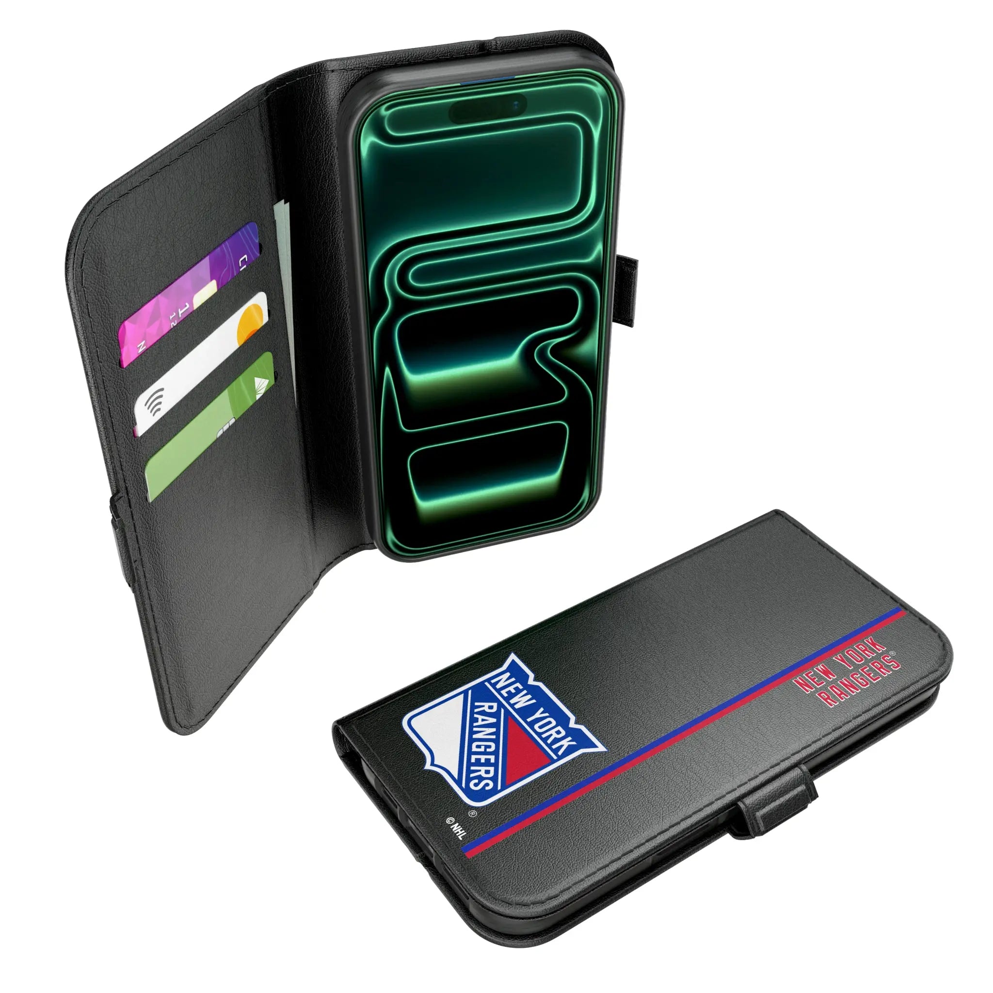 New York Rangers Sidebar iPhone Folio Phone Case for Apple iPhone#Device_iPhone 17