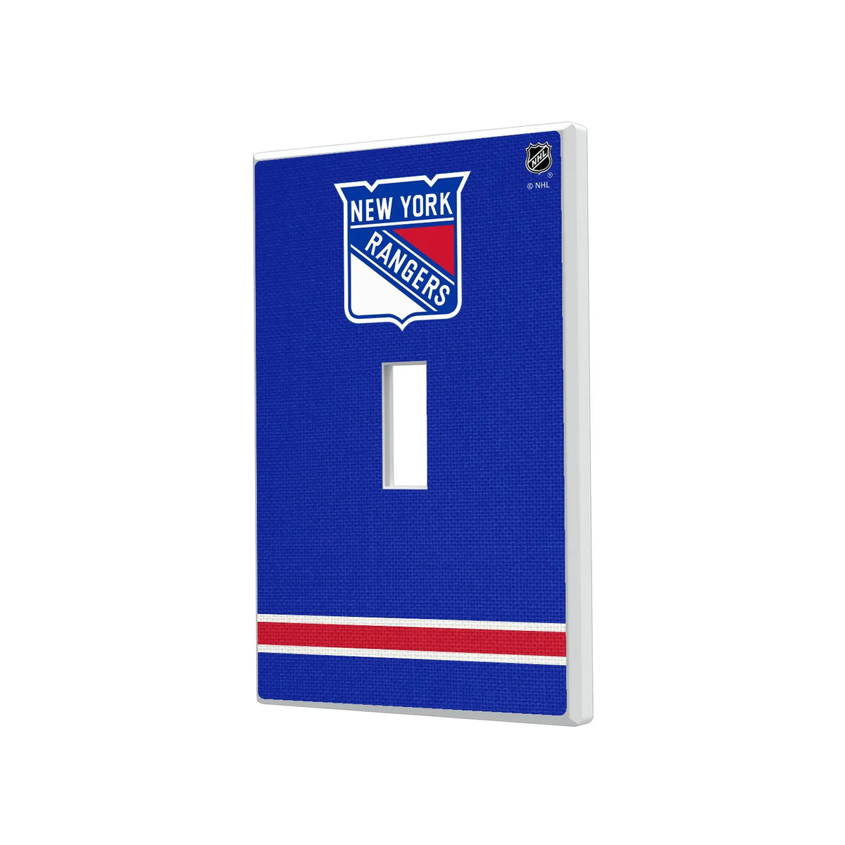 New York Rangers Stripe Hidden-Screw Light Switch Plate#Style_Single Toggle