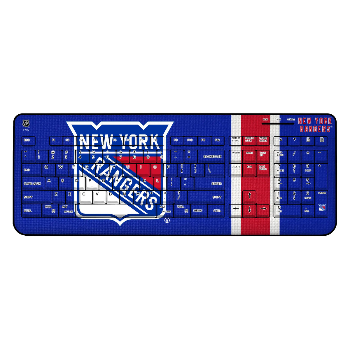 New York Rangers Stripe Wireless USB Keyboard