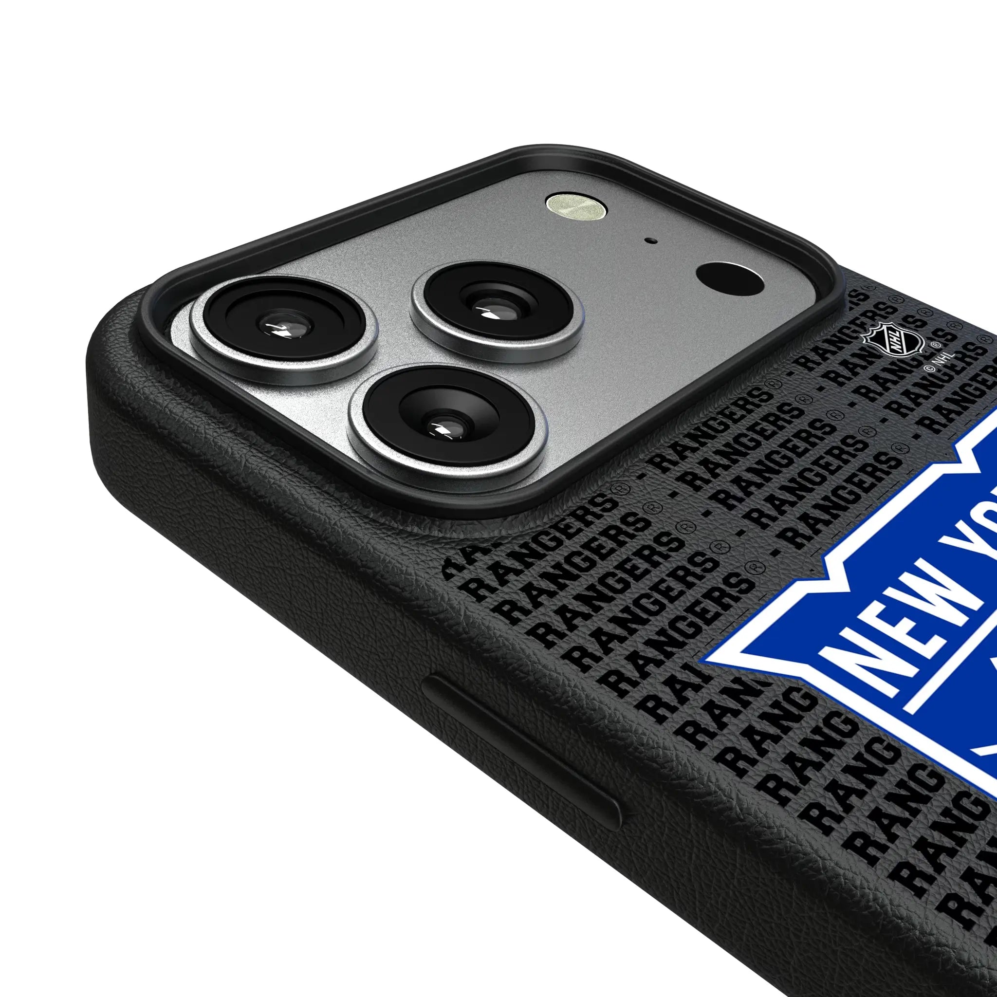 New York Rangers Text Backdrop iPhone MagSafe Compatible Phone Case for Apple iPhone - Detail#Device_iPhone 17 Pro