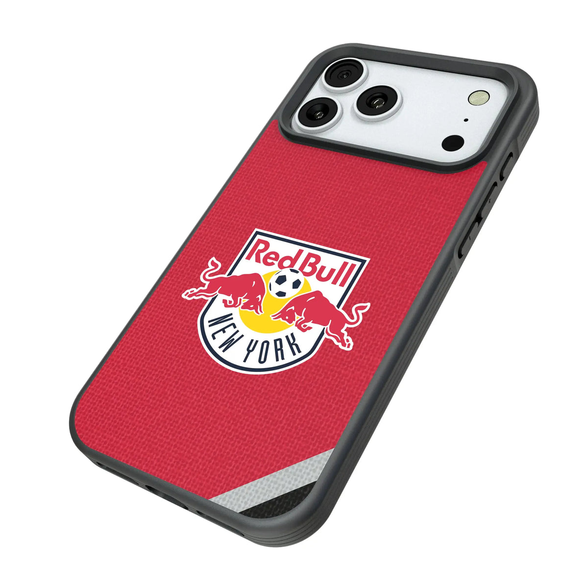 New York Red Bulls Diagonal Stripe iPhone Bump Phone Case for Apple iPhone - Isometric View#Device_iPhone 18 Pro Max