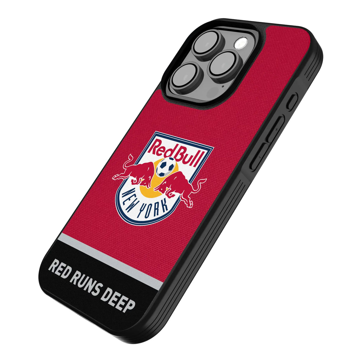 New York Red Bulls Endzone Solid iPhone Bump Phone Case for Apple iPhone - Isometric View