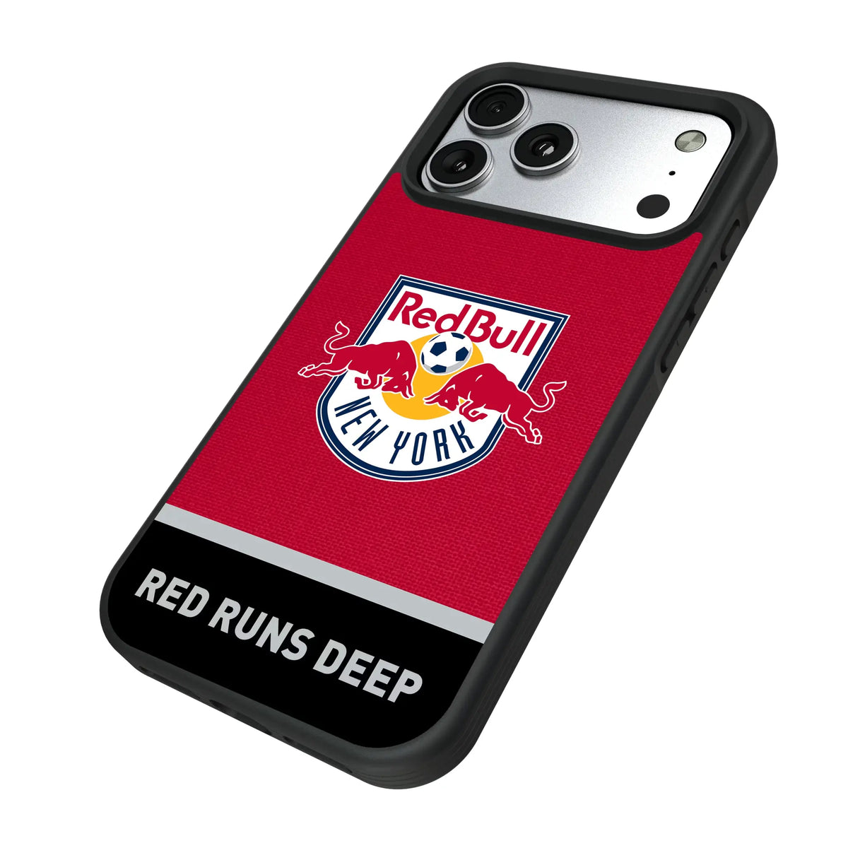 New York Red Bulls Endzone Solid iPhone Bump Phone Case for Apple iPhone - Isometric View#Device_iPhone 17 Pro Max