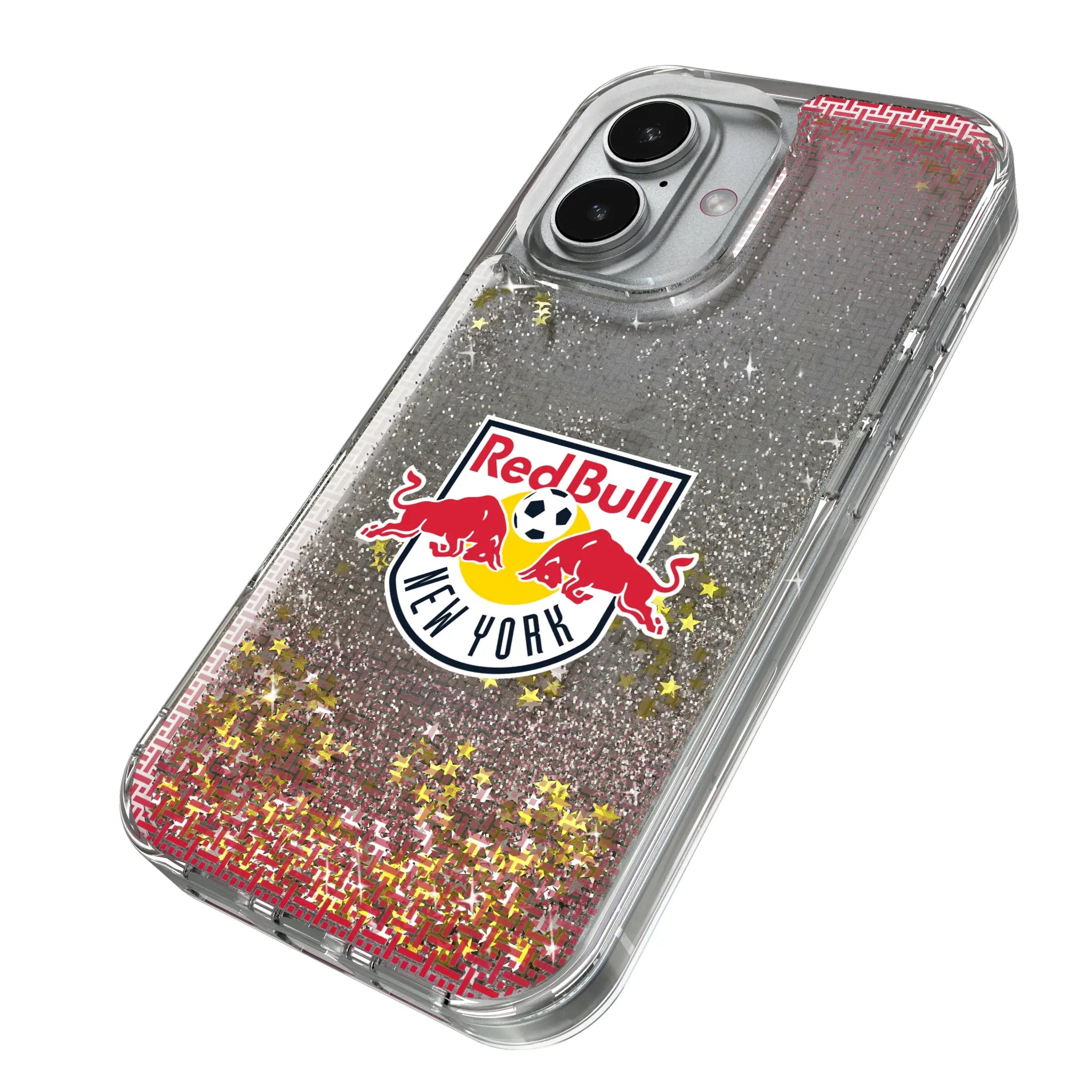 New York Red Bulls Linen iPhone Glitter Phone Case for Apple iPhone - Isometric View
