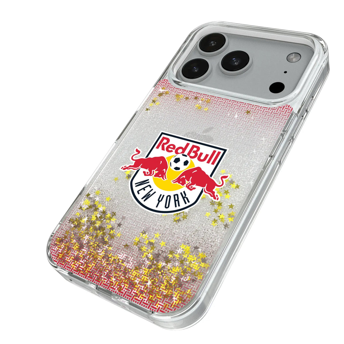 New York Red Bulls Linen iPhone Glitter Phone Case for Apple iPhone - Isometric View#Device_iPhone 18 Pro