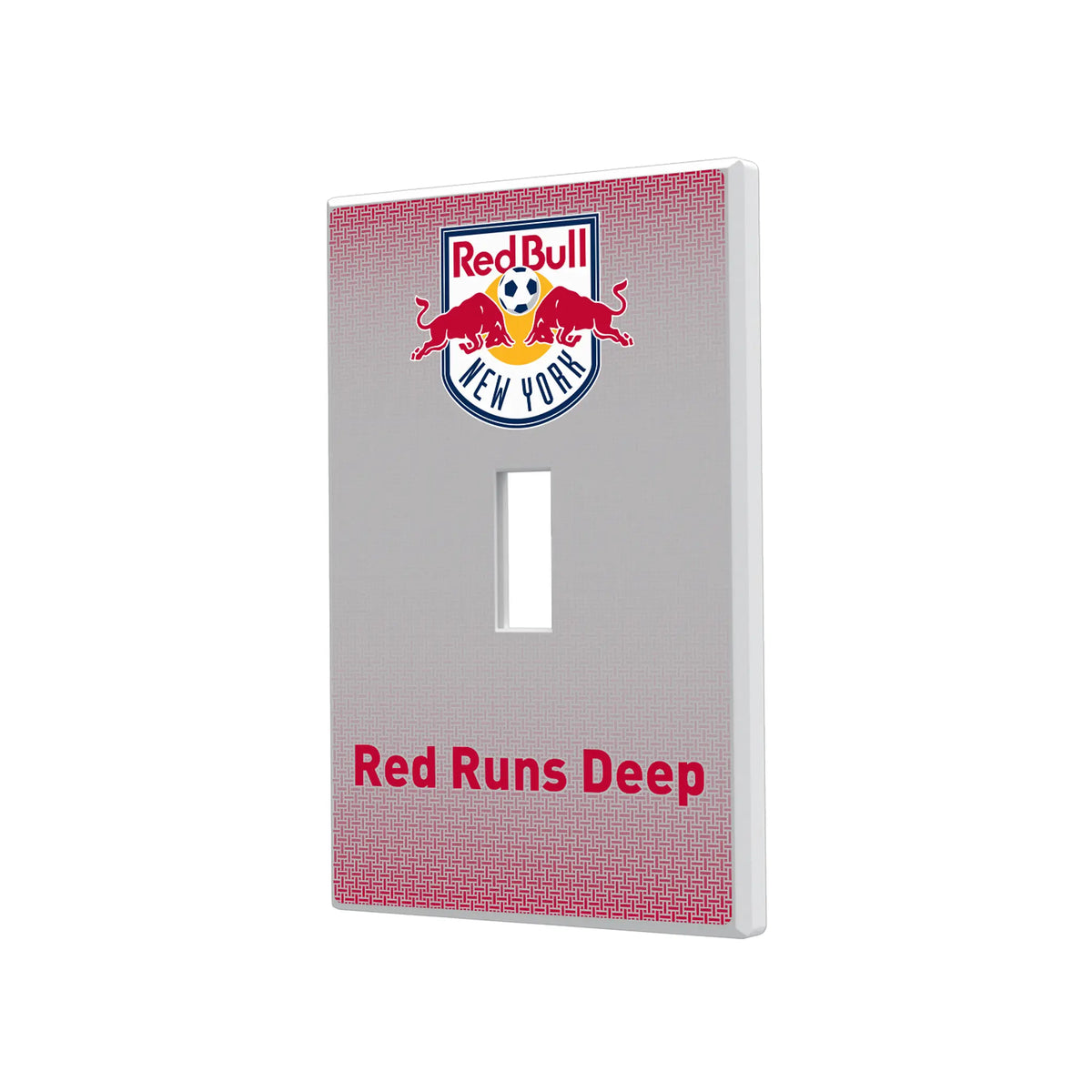 New York Red Bulls Linen Hidden-Screw Light Switch Plate#Style_Single Toggle