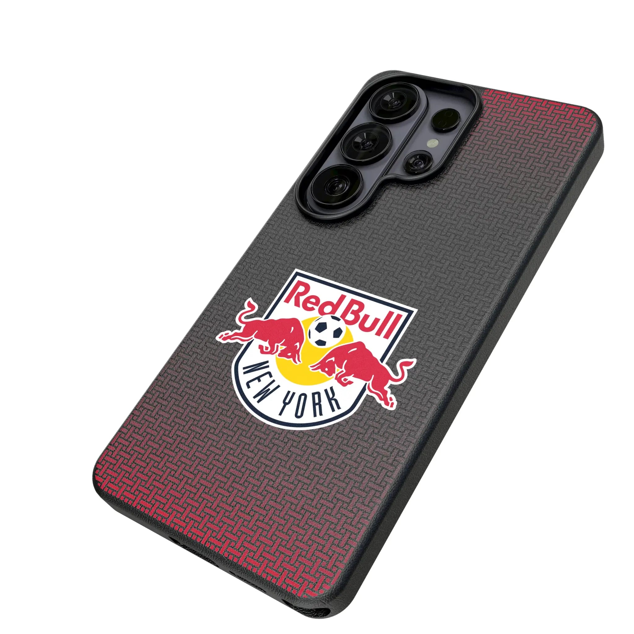 New York Red Bulls Linen Galaxy MagSafe Compatible Phone Case for Samsung Galaxy - Isometric View#Device_Galaxy S26 Ultra