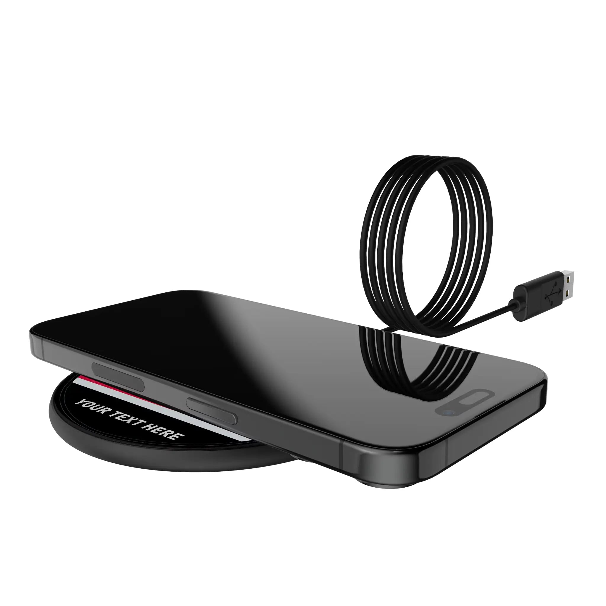 New York Red Bulls Personalized Endzone Solid 15-Watt Wireless Charger - Lifestyle