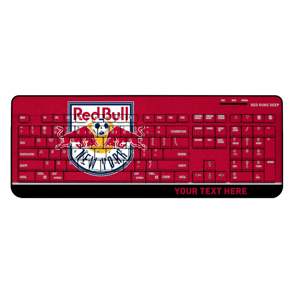 New York Red Bulls Personalized Endzone Solid Wireless USB Keyboard